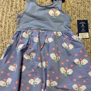 Ruffle Butts Blue and White Kids Casual Dress